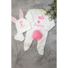 Moda Lime Isimli Balonlu Ayıcık Bebek Tulum Seti – Organik Pamuk – Kişiye Özel – Bebek Cildine Uygun