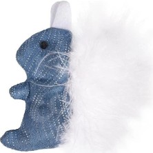 İsmiyle Al Flamingo Medy Tüylü Sincap Kedi Oyuncağı Mavi