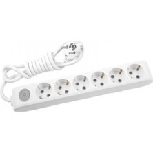 Subutu Multilet 6 Lı Anahtarlı 3 Metre Kablolu Grup Priz