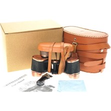 İsmiyle Al Baigish 6X24 Orjinal Deri Çantalı Prinç Kaplama Subay Dürbünü – Su Geçirmez – Artıkıl �