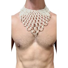 Ravinity Gömlek Dekoltesi Için Erkek Inci Göğüs Kolyesi