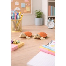 HD Marketim 2’li Sevimli Kaplumbağa Biblo Seti – Dekoratif Obje – 7x6 cm Mini Masa & Çocuk Odası