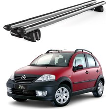 Today Auto Pençe Citroen C3 Xtr Ara Atkı (2004-2008) Uyumlu Gri Ara Atkı Port Bagaj Tavan Barı