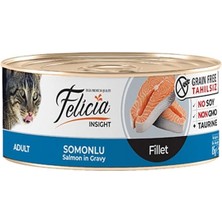 İsmiyle Al Felicia Tahılsız Somonlu Fileto Yetişkin Konserve Kedi Maması 1 Adet 85 gr