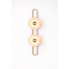 Noya Lighting Aplik - Ledli Duvar Apliği - Gold Mermer Aplik - LED Aplik - 2li Aplik 72CM
