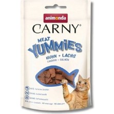 İsmiyle Al Animonda Carny Meat Tavuk Etli ve Somonlu Yetişkin Kedi Ödül Maması 1 Adet 50 gr