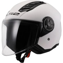 Ls2 Aırflow 2 Beyaz Motosiklet Kask Polikarbon Dış Kabuk Geliştirilmiş Havalandırma