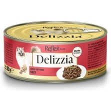 İsmiyle Al Reflex Plus Delizzia Sos Içinde Parça Dana Etli Yetişkin Konserve Kedi Maması 85 gr 1 Adet