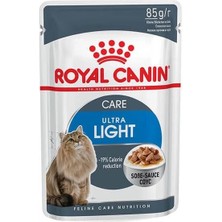 İsmiyle Al Royal Canin Ultra Light Gravy Pouch Diyet Kedi Maması 1 Adet 85 gr