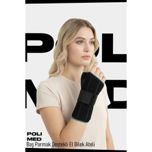 Polimed El Bilek Ateli Baş Parmak Destekli Çelik Baş Parmak Desteği Ayarlanabilir Beden Sağ Sol Uyumlu