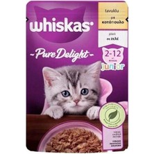İsmiyle Al Whiskas Pouch Pure Delight Jöle Içerisinde Tavuklu Yavru Kedi Konservesi 1 Adet 85 gr