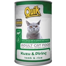 İsmiyle Al Quik Kuzu Etli ve Pirinçli Yetişkin Konserve Kedi Maması 1 Adet 415 gr