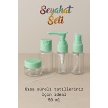 LUXMON Seyehat Banyo Seti Çantalı 6 Lı  Boş  Şişe Krem Sprey Şampuan