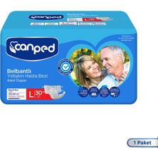 Canped Textil Yüzeyli Belbantlı Yetişkin Hastabezi Large Büyük Boy 30 lu