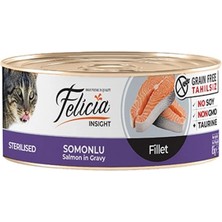 İsmiyle Al Felicia Tahılsız Somonlu Fileto Kısırlaştırılmış Konserve Kedi Maması 1 Adet 85 gr