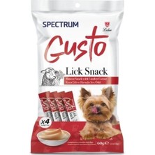 İsmiyle Al Spectrum Gusto Kuzu Etli ve Havuçlu Sıvı Yetişkin Köpek Ödül Maması 1 Adet 4X15 gr