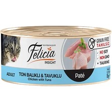 İsmiyle Al Felicia Tahılsız Ton Balıklı Tavuklu Kıyılmış Yetişkin Konserve Kedi Maması 1 Adet 85 gr