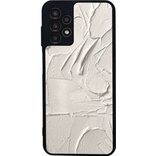 Scaleta Case Samsung Galaxy A13/A23 Uyumlu Duvar Tasarımlı Glossy Mat Siyah Silikon Telefon Kılıfı