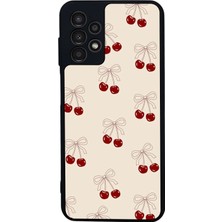 Scaleta Case Samsung Galaxy A13/A23 Uyumlu Meyve Tasarımlı Glossy Mat Siyah Silikon Telefon Kılıfı