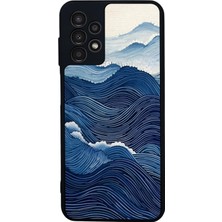 Scaleta Case Samsung Galaxy A13/A23 Uyumlu Okyanus Tasarımlı Glossy Mat Siyah Silikon Telefon Kılıfı