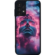 Scaleta Case Samsung Galaxy A13/A23 Uyumlu Neon Tasarımlı Glossy Mat Siyah Silikon Telefon Kılıfı