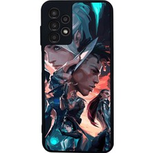 Scaleta Case Samsung Galaxy A13/A23 Uyumlu Valorant Tasarımlı Glossy Mat Siyah Silikon Telefon Kılıfı