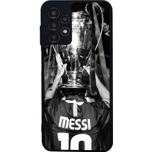 Scaleta Case Samsung Galaxy A13/A23 Uyumlu Lionel Messi Tasarımlı Glossy Mat Siyah Silikon Telefon Kılıfı