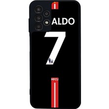 Scaleta Case Samsung Galaxy A13/A23 Uyumlu Cristiano Ronaldo Tasarımlı Glossy Mat Siyah Silikon Telefon Kılıfı