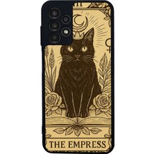 Scaleta Case Samsung Galaxy A13/A23 Uyumlu Tarot Tasarımlı Glossy Mat Siyah Silikon Telefon Kılıfı