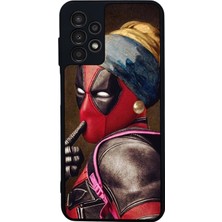 Scaleta Case Samsung Galaxy A13/A23 Uyumlu Deadpool Tasarımlı Glossy Mat Siyah Silikon Telefon Kılıfı