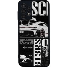 Scaleta Case Samsung Galaxy A13/A23 Uyumlu Porsche Araba Tasarımlı Glossy Mat Siyah Silikon Telefon Kılıfı