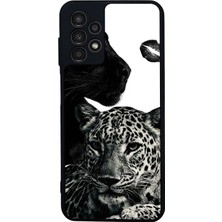 Scaleta Case Samsung Galaxy A13/A23 Uyumlu Jaguar Tasarımlı Glossy Mat Siyah Silikon Telefon Kılıfı