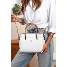 Just Polo  Kadın Orijinal Ayarlanabilir Askılı Şık El & Omuz Çantası Shoulder Bag Ebat : 25 x 22 cm