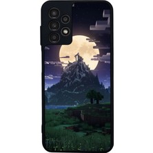 Scaleta Case Samsung Galaxy A13/A23 Uyumlu Minecraft Tasarımlı Glossy Mat Siyah Silikon Telefon Kılıfı