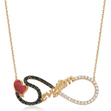 Tienda Elegante Gümüş Sevgilim Yazılı Sonsuzluk Bayan Kolye