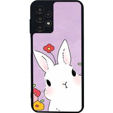 Scaleta Case Samsung Galaxy A13/A23 Uyumlu Tavşan Tasarımlı Glossy Mat Siyah Silikon Telefon Kılıfı