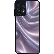 Scaleta Case Samsung Galaxy A13/A23 Uyumlu Hologram Tasarımlı Glossy Mat Siyah Silikon Telefon Kılıfı
