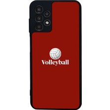 Scaleta Case Samsung Galaxy A13/A23 Uyumlu Voleybol Tasarımlı Glossy Mat Siyah Silikon Telefon Kılıfı