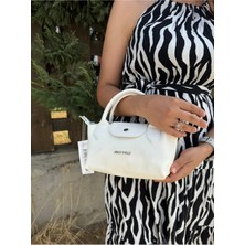 Just Polo  Kadın Beyaz Günlük Kullanıma Uygun Hafif & Pratik Mini El ve Omuz Çantası Shopper