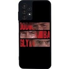 Scaleta Case Samsung Galaxy A13/A23 Uyumlu Film Tasarımlı Glossy Mat Siyah Silikon Telefon Kılıf