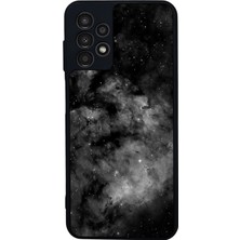 Scaleta Case Samsung Galaxy A13/A23 Uyumlu Uzay Tasarımlı Glossy Mat Siyah Silikon Telefon Kılıfı