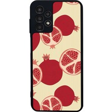 Scaleta Case Samsung Galaxy A13/A23 Uyumlu Nar Tasarımlı Glossy Mat Siyah Silikon Telefon Kılıfı