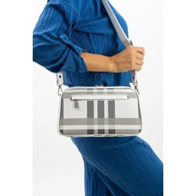 Just Polo  Yeni Sezon Kadın Ekose Desen Omuz Çantası (28X18CM)