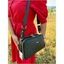 Just Polo  Kadın Günlük Kullanıma Uygun Baskılı Ayarlanabilir Askılı Şık Omuz Çantası Ebat: 26 x 16 cm