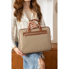 Just Polo  Unisex Monogram Kumaş Laptop ve Evrak Çantası 2206