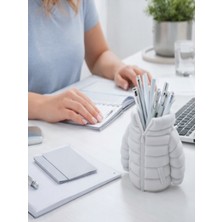 Lumiyo Beyaz Mont Tasarımlı Kalemlik