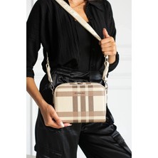 Just Polo  Kadın Omuz Çantası Ekose Kumaş Yeni Sezon 239012MH