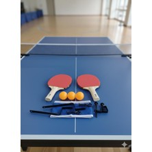 abnturk Masa Tenisi Raket Seti, 2 Raket 3 Top 100X10 File ve File Demirleri  8 Parça Eğlence Odaklı Çocuk Seti