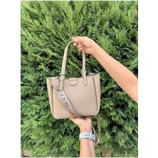 Just Polo  Kadın Yeni Sezon Yumuşak Derili 4 Bölmeli Lüks El ve Omuz Çantası Shopper Ebat: 28 x 20 cm