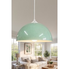 Marrien Luna Mint Yeşili Metal Sarkıt (30 cm) Yemek Masası Üstü Avize Mutfak & Salon Aydınlatması